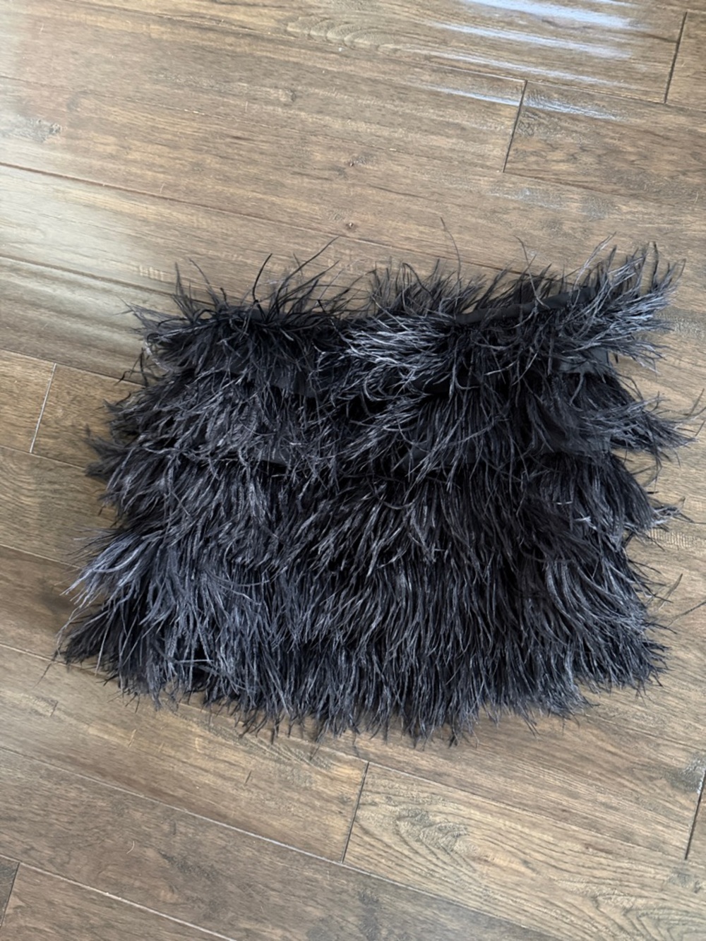 Michael Kors Black Feathered Mini Skirt size 6